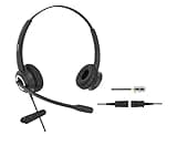 RJ9 Cisco Corded Office Phone Headset HD Voice for Cisco IP Phones 6851 6861 7945g 7962g 8811 8841 8845 8851 8861 8961 9951 Series Model,Plus 3.5mm Adapter for Smartphone