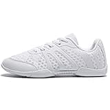 white Cheer Shoes for Womens Cheerleading shoes Girls Youth White Competition Cheerleading Gear Dance Shoe Sports Tennis Training Athletic Flats Breathable Soft comfortable kids cheer sneaker size