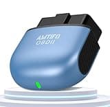AMTIFO Bluetooth OBD2 Scanner Wireless - Auto-Connect, Clear Engine Codes, Live Data & Performance Monitoring, Works with iOS/Android - Vehicle Diagnostic Tool for Car Owners & DIY Enthusiasts