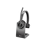 Poly - Voyager 4310 UC Wireless Headset + Charge Stand (Plantronics) - Single-Ear Headset w/Mic - Connect to PC/Mac via USB-A Bluetooth Adapter, Cell Phone via Bluetooth -Works with Teams, Zoom &More