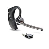 Plantronics - Voyager 5200 UC (Poly) - Bluetooth Single-Ear (Monaural) Headset - USB-A Compatible to connect to your PC and/or Mac - Works with Teams, Zoom & more - Noise Canceling