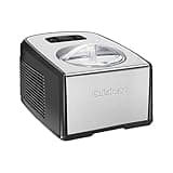 Cuisinart ICE-100 1.5-Quart Ice Cream and Gelato Maker, Fully Automatic with a Commercial Quality Compressor and 2-Paddles, 10-Minute Keep Cool Feature, Black and Stainless Steel
