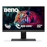 BenQ GW2283 Computer Monitor 22" FHD 1920x1080p | IPS | Eye-Care Tech | Low Blue Light | Anti-Glare | Adaptive Brightness | Tilt Screen | Built-In Speakers | HDMI | VGA,Black