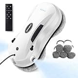 AlfaBot Window Cleaning Robot with Dual Water Spray, X7 Robot Window Cleaner with Double-Side Water Spray 50ml Water Tank, Smart Window Vacuum for Interior/Exterior Highrise Windows