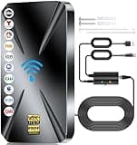 2025 Upgraded TV Antenna Indoor, 2200+ Miles Range Digital Antenna for Smart TV Indoor, HD Antenna for Local Channels with Amplifier, Outdoor Antenna Support 8K 4K 1080p All TVs -38FT Coax Cable