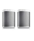 Sonos Play:1 2-Room Wireless Smart Speakers for Streaming Music - Starter Set Bundle (White), Compatible with Alexa (Renewed)