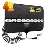 Portable Antenna TV, Digital Television Antenna for Smart/Old,Local Channels,Support 4K 1080P,Amplifier Signal-Booster,10ft Coaxial Cable, HD TV Antenna Indoor