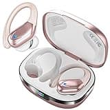 Wireless Earbuds Bluetooth Headphones 80hrs Playback Ear Buds Power Display with Noise Canceling Mic Headsets for Sports/Workout/Running Rose Gold