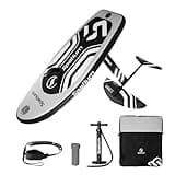 Inflatable Hydrofoil Board for Adults Hydrofoil Surfboard Non Electric Inflatable Wingsurf Board for Surfing Board with Hydrofoil Board Accessories Color Light Gray