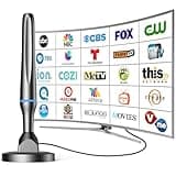 Digital TV Antenna for Smart Tv Indoor, 360 Reception Digital HDTV Antenna for Local Channels, Supports 1080P and 4K, Strong Magnetic Base -All TV