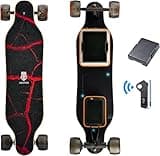 Uditer Electric Skateboards, S3 Electric Longboard with Remote and 10S2P 42V Swappable Battery/29 Mph Top Speed/2 * 600W Motors / 12 Miles Max Range Electric Longboards for Adults & Beginners