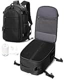 VENATIN vacuum backpack travel,Travel Airback Backpack,Carry on Backpack with Air Pump,Vacuum Seal Compression Backpacks, Personal Item Travel Bag 17x10x9 Airlines Approved,Black