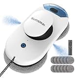 SUNSMAI Window Cleaning Robot with Dual Water Spray, 2800Pa Upgrade Anti-Clogging, Intelligent Edge Detection 3.0 Path Planning, Remote Control Window Cleaner Robot for All Smooth Surfaces
