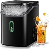 Silonn Nugget Ice Maker Countertop, Pebble Ice Maker with Soft Chewable Ice, One-Click Operation Ice Machine with Self-Cleaning, 33lbs/24H for Home,Kitchen,Office