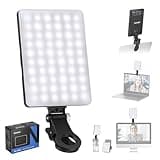 NEEWER Basic Selfie Light with Front & Back Phone Clip, 60 LED 2000mAh Rechargeable CRI 95+, 3 Light Modes, Portable Clip on Light for Phone/Tablet/Laptop, Zoom Call TikTok Video Fill Light - NL-60AI