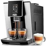 Zulay Kitchen Automatic Espresso Machine with Grinder & Milk Frother - Fully Automatic Coffee Machine with Touch Screen, 4 Customizable Recipes - Coffee Maker with Grinder Built In