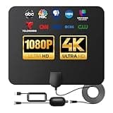 TV Antenna Indoor Long Range 900 Miles, Supports 4K 1080p Smart TV Signal Reception with Signal Amplifier 16ft HDTV Coax Cable