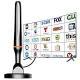 Digital TV Antenna for Smart Tv Indoor Antenna for Tv Without Cable with Strong Magnetic Base,360° Reception Digital HDTV Antenna for Local Channels-Supports 4K 1080p -10FT Long Cables