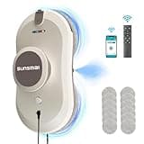 SUNSMAI Automatic Window Cleaning Robot with 2800PA Suction, Intelligent Edge Detection 3.0 Path Planning, Water Spray, and Remote Control - Electric Window Cleaner Rotot for Effortless Cleaning