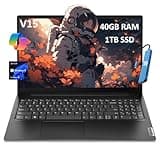 Lenovo V15 Gen 4 (15.6" FHD Anti-Glare, 13th Intel Core i5-13420H (Beat i7-1255U), 40GB RAM, 1TB SSD) for Business, Home, Military Grade, Ethernet, IST Hub, Win 11 Pro w/AI Copilot, Black
