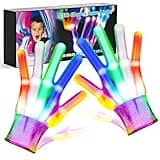 Cool Toys LED Gloves,Kids Toys for Ages 3-4 5-7 Year Old with 6 Flash Mode,Great Party Favors for Kids Birthday Christmas Halloween Valentines,Fun Toys Gift for 3 4 5 6 7 Year Old Girls Boys(1 Pair)