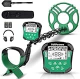 PalliPartners Metal Detector for Adults Waterproof-Professional Higher Accuracy Gold Detector with LCD Display,5 Mode,Advanced DSP Chip 12" Coil(Green)
