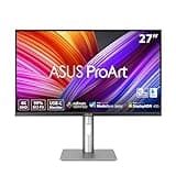 ASUS ProArt Display 27” 4K HDR Professional Monitor (PA279CRV) - IPS, UHD (3840 x 2160), 99% DCI-P3/Adobe RGB, ΔE < 2, Calman Verified, USB-C PD 96W, DisplayPort, Daisy-Chain, Height Adjustable
