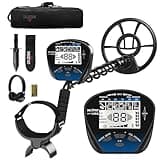 DR.ÖTEK Metal Detector for Adults Professional, Pinpoint Metal Detector Waterproof Gold and Silver, Higher Accuracy, Bigger LCD Display, Strong Memory Mode, 10" IP68 Coil, New Advanced DSP Chip, Blue
