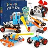 STEM Kits for Kids Crafts 6-8 8-12, Boys Gifts Toys for 6 7 Year Old Boy Birthday Gift Ideas, STEM Toys Craft Kits 6+ 7+ yr, Robotics Science Activities Robot Building Age 8-10 8 9 10 11 12 Years