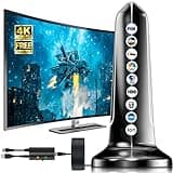 2025 Digital Antenna for Smart TV,1900+ Miles Range TV Antenna Indoor/Outdoor, Antennas for Local Channels with Amplifier Support 4K 1080p HDTVs-Thick Coaxial Cable